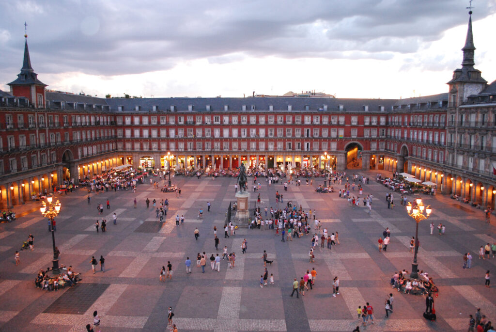 Vista panorámica de la Plaza Mayor de Madrid